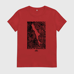 Футболка хлопковая женская Made in Sakhalin, цвет: красный