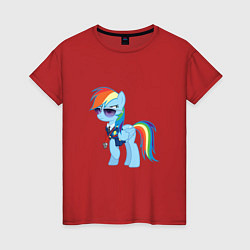 Футболка хлопковая женская Pony - Rainbow Dash, цвет: красный