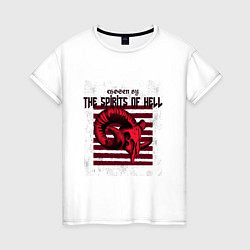 Женская футболка Skull hell