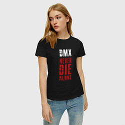 Футболка хлопковая женская DMX - Never die alone, цвет: черный — фото 2