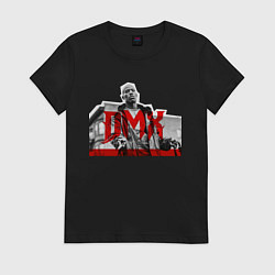 Футболка хлопковая женская DMX rap artist, цвет: черный