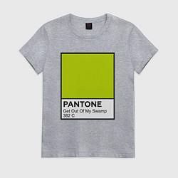 Футболка хлопковая женская Shrek: Pantone Color, цвет: меланж