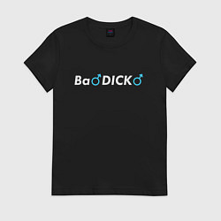 Футболка хлопковая женская ВаDICK, цвет: черный