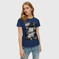 Футболка хлопковая женская Agust D, цвет: тёмно-синий — фото 2