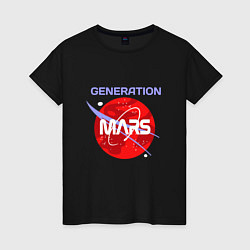 Футболка хлопковая женская Generation Mars, цвет: черный