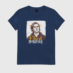 Футболка хлопковая женская Eliot Monster, цвет: тёмно-синий