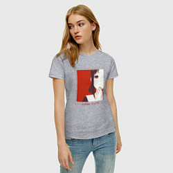 Футболка хлопковая женская Kaguya How Cute, цвет: меланж — фото 2