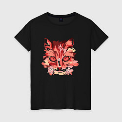Футболка хлопковая женская Red Cat, цвет: черный