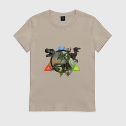 Футболка хлопковая женская ARK Survive, цвет: миндальный