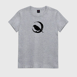 Футболка хлопковая женская Black Bird, цвет: меланж