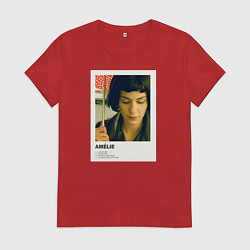 Футболка хлопковая женская Амели, цвет: красный