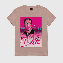 Футболка хлопковая женская Драйв фильм, цвет: пыльно-розовый