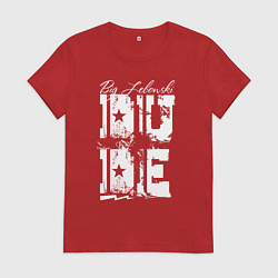 Футболка хлопковая женская Dude, цвет: красный