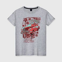 Футболка хлопковая женская Cuba Libre, цвет: меланж