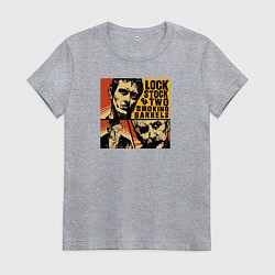 Футболка хлопковая женская Карты, деньги, два ствола Фильм Гая Ричи, цвет: меланж