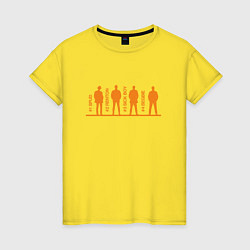 Футболка хлопковая женская Boys, цвет: желтый