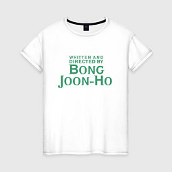 Футболка хлопковая женская Bong Joon-Ho, цвет: белый