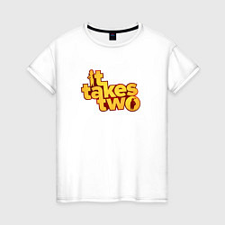 Футболка хлопковая женская It Takes Two Logo, цвет: белый