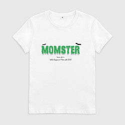 Футболка хлопковая женская Momster, цвет: белый
