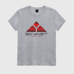 Футболка хлопковая женская Skynet, цвет: меланж