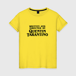 Футболка хлопковая женская Quentin Tarantino, цвет: желтый