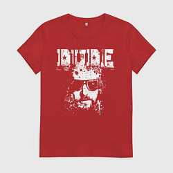 Футболка хлопковая женская Dude, цвет: красный