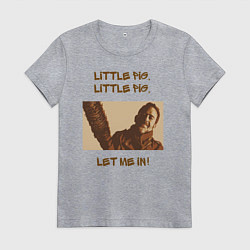 Футболка хлопковая женская Negan, цвет: меланж