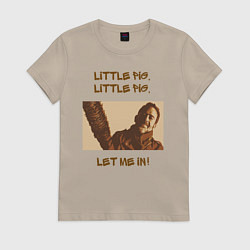 Футболка хлопковая женская Negan, цвет: миндальный