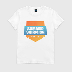 Футболка хлопковая женская Summer Skirmish, цвет: белый