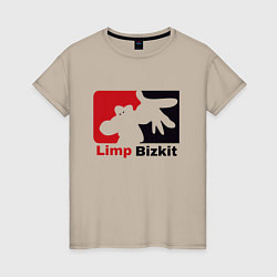 Футболка хлопковая женская Limp Bizkit, цвет: миндальный