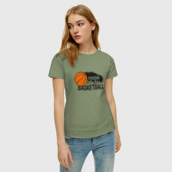 Футболка хлопковая женская Basketball Phoenix, цвет: авокадо — фото 2