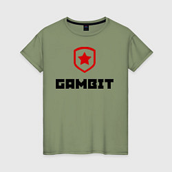 Футболка хлопковая женская Gambit, цвет: авокадо
