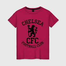 Футболка хлопковая женская Chelsea CFC, цвет: маджента
