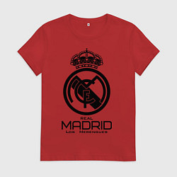 Футболка хлопковая женская Real Madrid, цвет: красный
