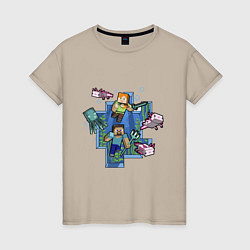 Женская футболка Майнкрафт Под водой