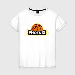 Футболка хлопковая женская Phoenix Basketball, цвет: белый