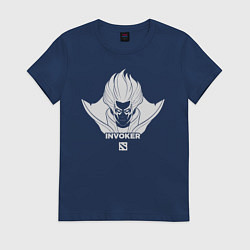 Футболка хлопковая женская Invoker из Доты 2, цвет: тёмно-синий
