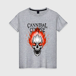 Футболка хлопковая женская Cannibal Corpse Труп Каннибала Z, цвет: меланж