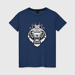 Футболка хлопковая женская King Tiger, цвет: тёмно-синий