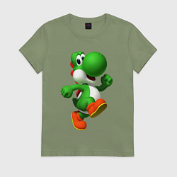 Футболка хлопковая женская 3d Yoshi, цвет: авокадо