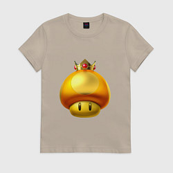 Футболка хлопковая женская GoldToad, цвет: миндальный