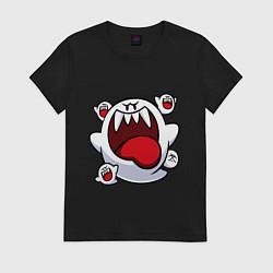 Футболка хлопковая женская Mario Bu, цвет: черный