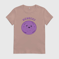Футболка хлопковая женская А ты помнишь? Ягодки - вспоминашки Южный парк, цвет: пыльно-розовый