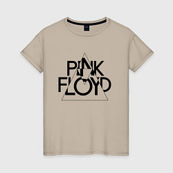 Женская футболка PINK FLOYD LOGO ПИНК ФЛОЙД