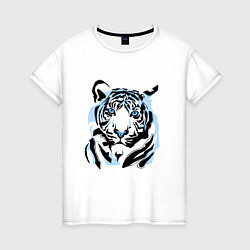 Женская футболка Line Blue Tiger