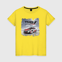 Футболка хлопковая женская Toyota TMG Racing Team Germany, цвет: желтый