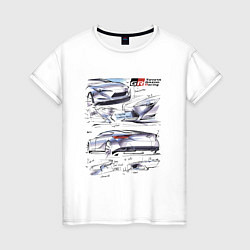 Женская футболка Toyota Gazoo Racing sketch