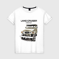 Женская футболка Toyota Land Cruiser FJ 40 4X4 sketch
