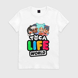 Футболка хлопковая женская TOCA LIFE WORLD ТОКА ЛАЙФ ВОРЛД ПЕРСОНАЖИ, цвет: белый