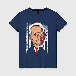 Футболка хлопковая женская Joe Biden, цвет: тёмно-синий